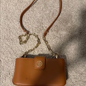 Tory Burch Brown Leather Shoulder Bag